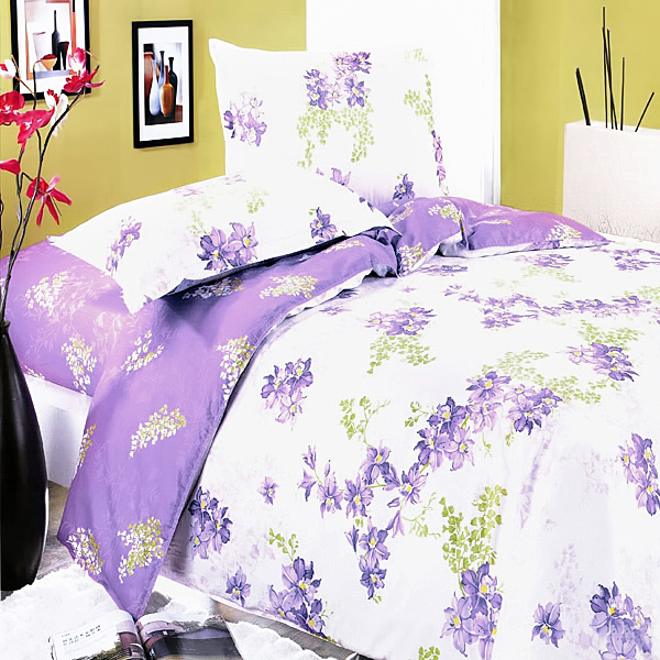 [blooming Wisteria] 100% Cotton 5pc Bed In A Bag (twin Size)