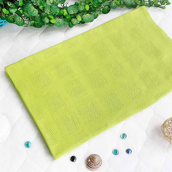 [green] 100% Cotton Jacquard Weave Throw Blanket (50 By 59.8 Inches)