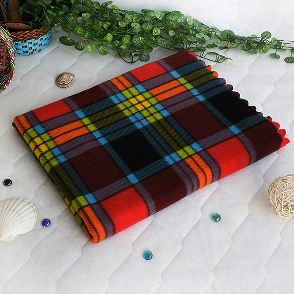 [scotch Plaids] Coral Fleece Throw Blanket (70.9 By 86.7 Inches)