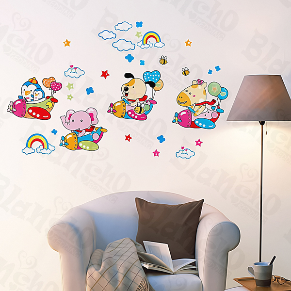Animal Friends-3 - Medium Wall Decals Stickers Appliques Home Decor