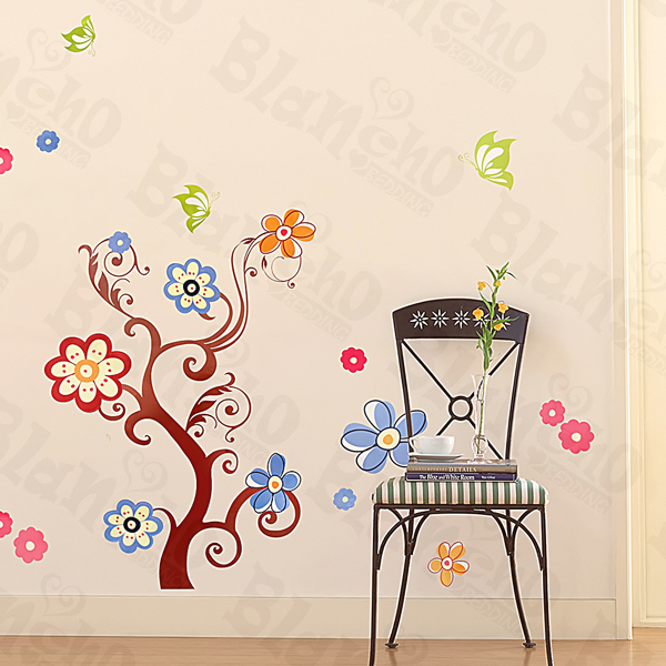 Flower Tree - Large Wall Decals Stickers Appliques Home Decor