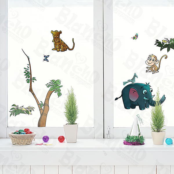 Animal Friends-5 - Medium Wall Decals Stickers Appliques Home Decor